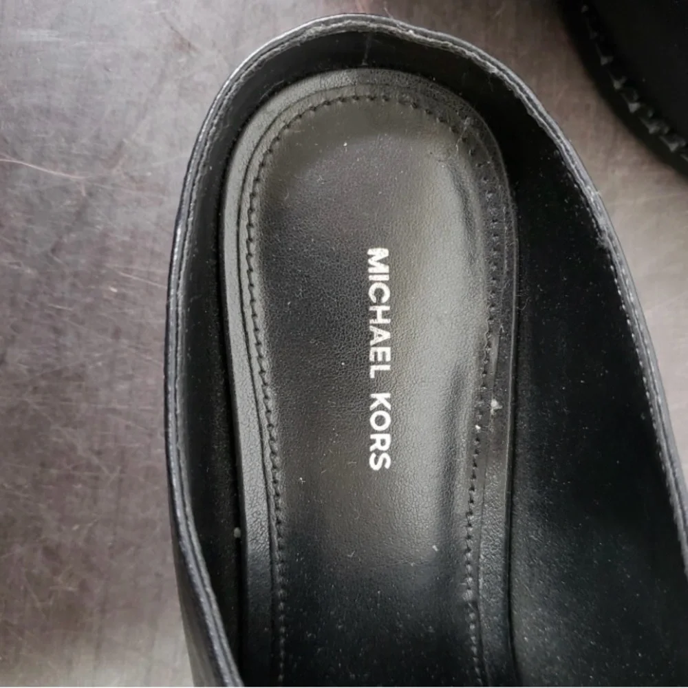 Michael Kors Black Leather Women’s Mules - Size 8 - Picture 5 of 7